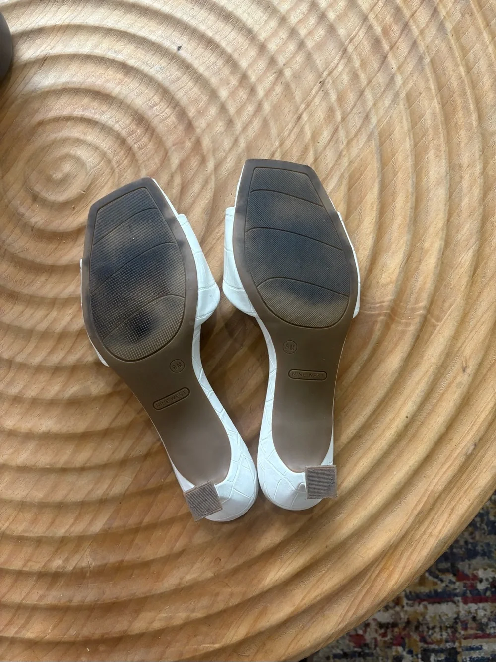 Nine West White Kitten Heels